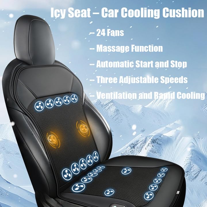 Ventilated Car Seat Cushion – Cooling & Ergonomic Comfort