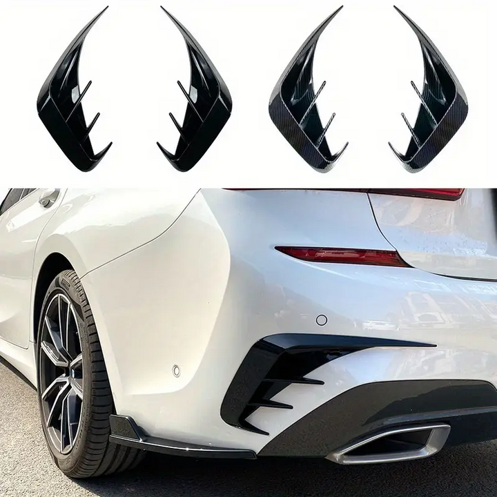 Universal Rear Bumper Shark Fin Diffuser – Sport Splitter Canards (2pcs)
