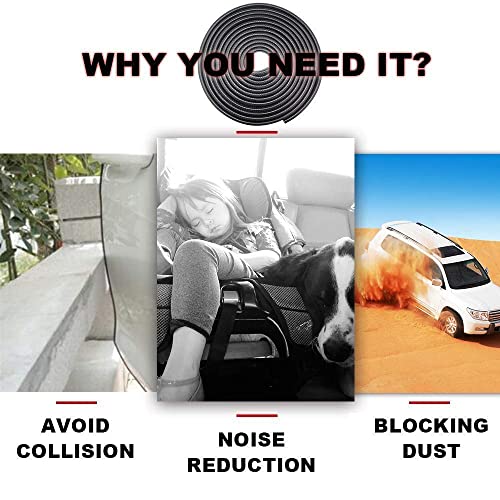 Universal Car Door Seal – Dustproof, Noise Reduction & Shock Protection